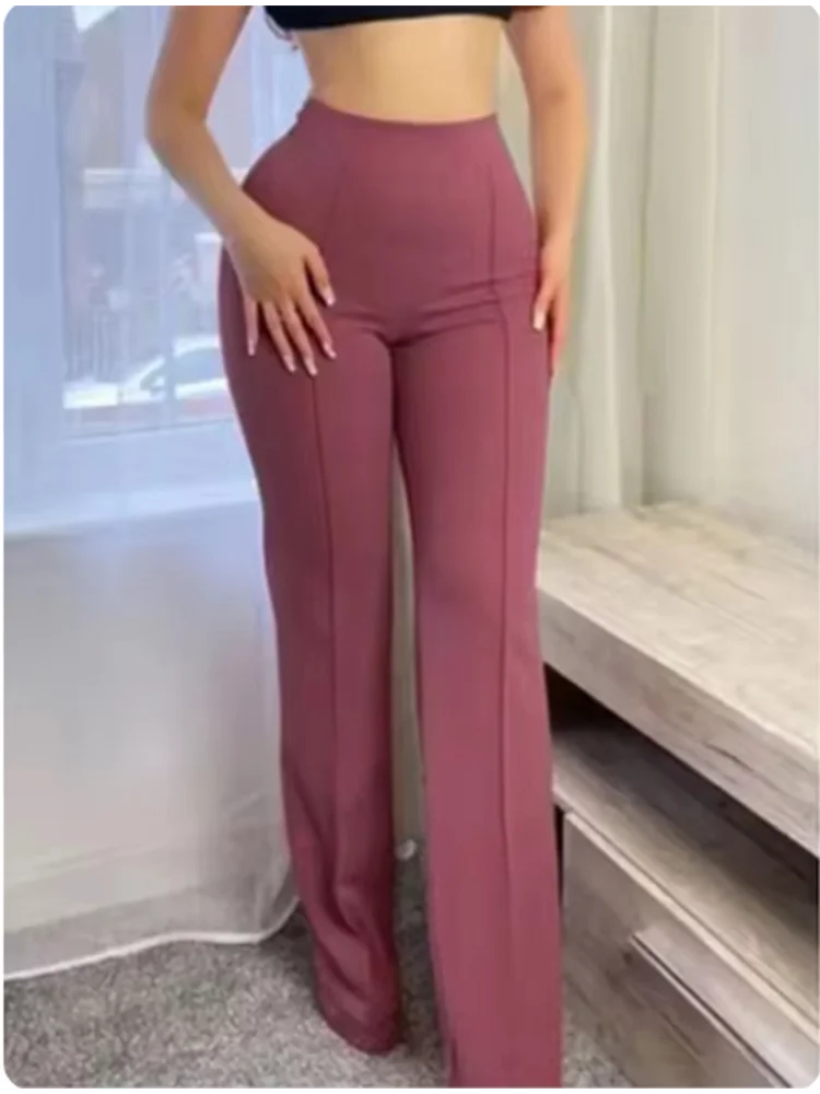 Classic Slim Bell Bottom Office Pants
