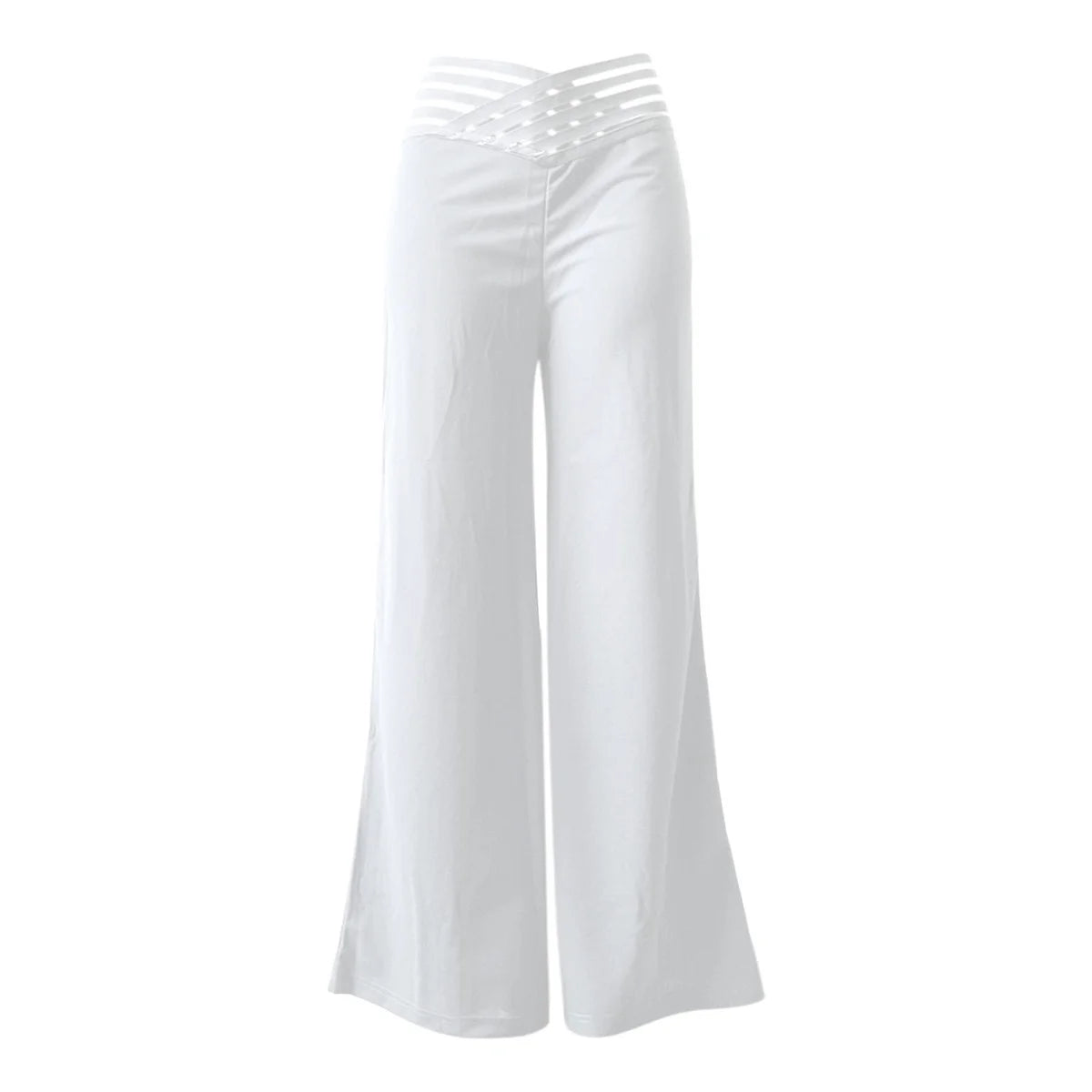 High Waist Hollow-Out Bootcut Pants