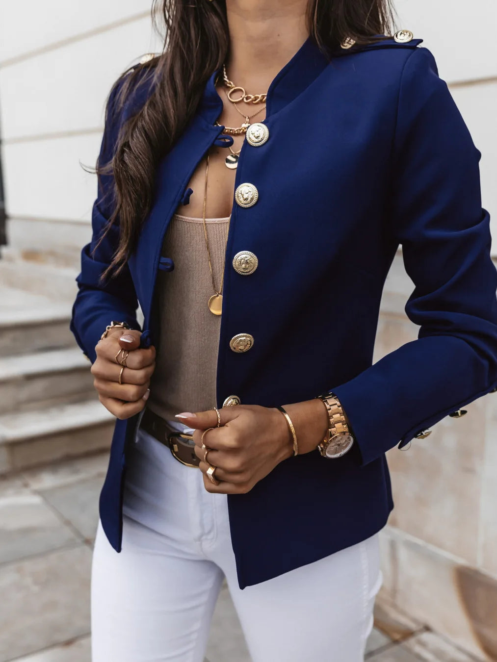 Slim Fit Women’s Button Blazer
