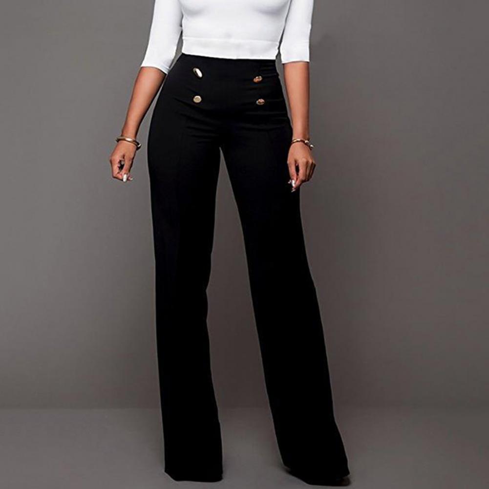 High Waist Wide-Leg Bell-Bottom Pants