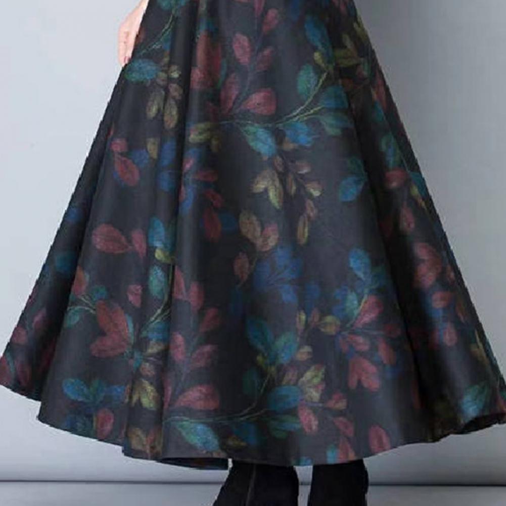 Plaid High Waist A-Line Maxi Skirt