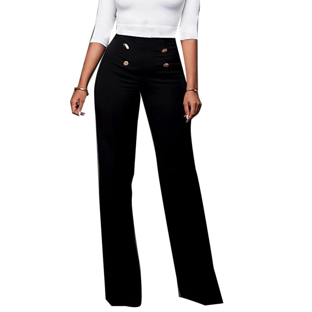 High Waist Wide-Leg Bell-Bottom Pants