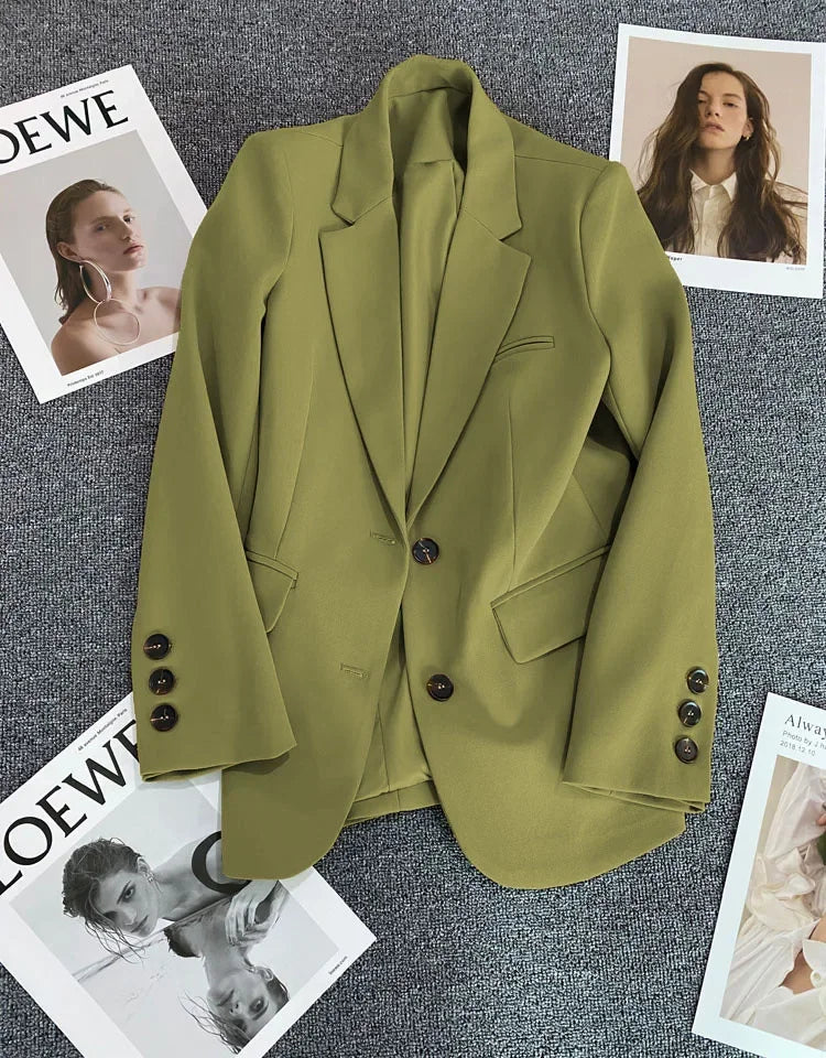 Classic Single-Button Women’s Blazer