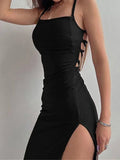 High Split Halter Neck Summer Dress