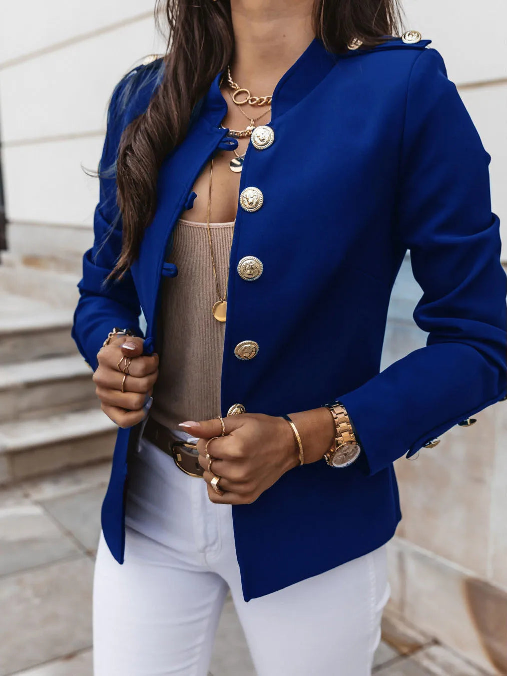 Slim Fit Women’s Button Blazer
