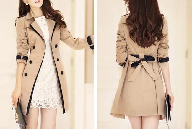 Women's Double-Breasted Trench Coat