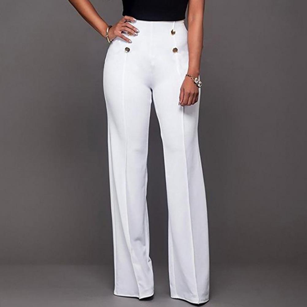 High Waist Wide-Leg Bell-Bottom Pants