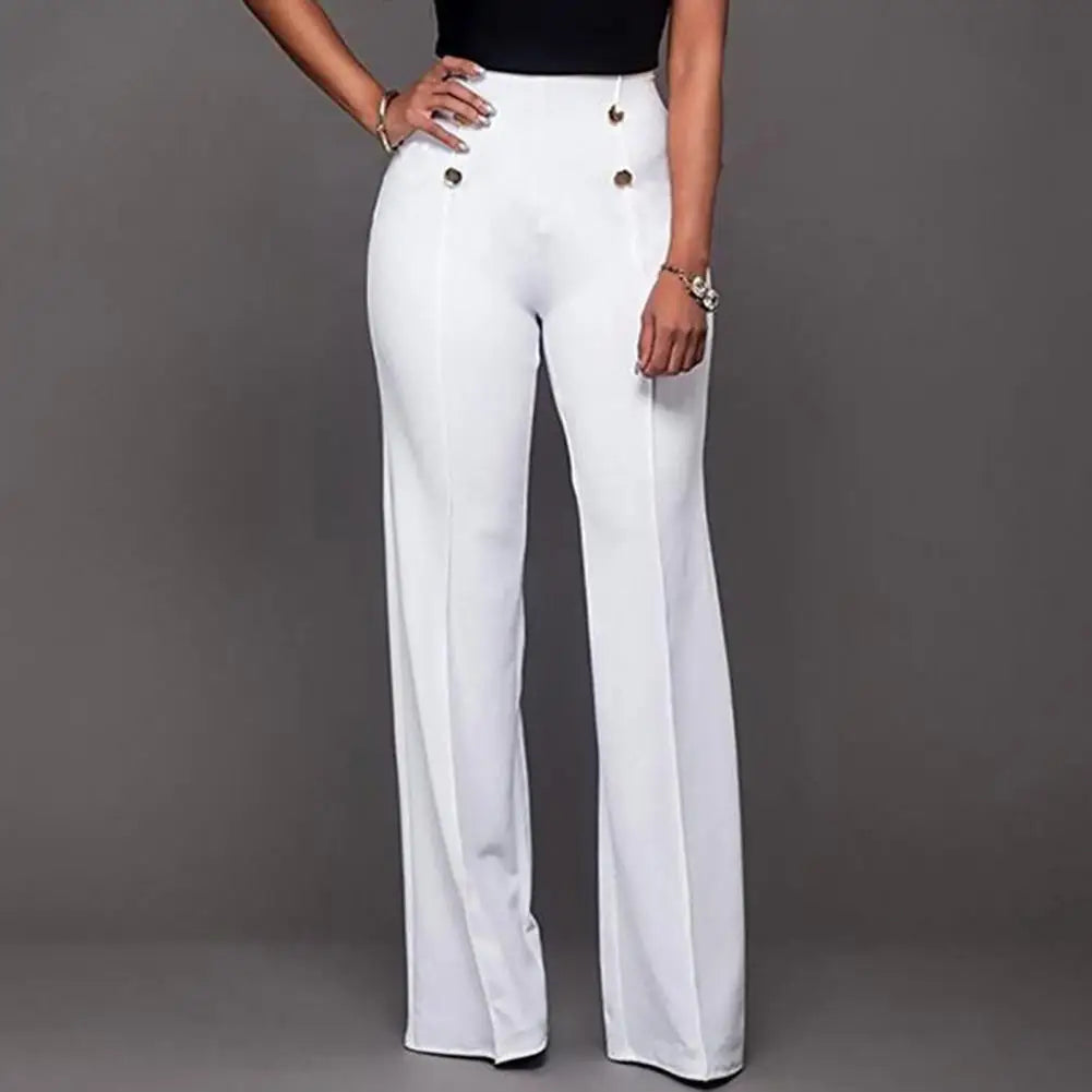 High Waist Wide-Leg Bell-Bottom Pants