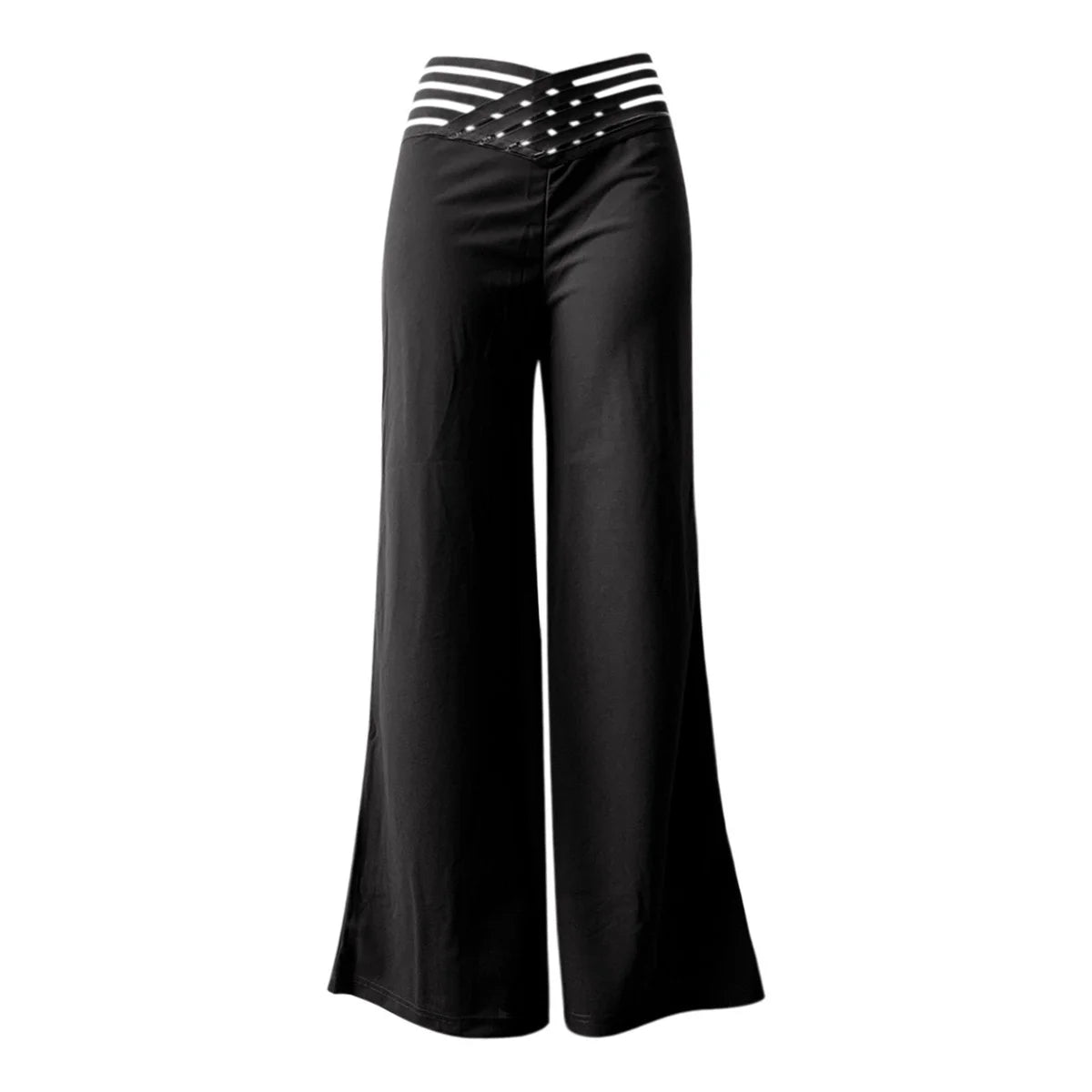High Waist Hollow-Out Bootcut Pants