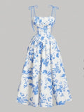 Elegant High-Waisted Spring Dress
