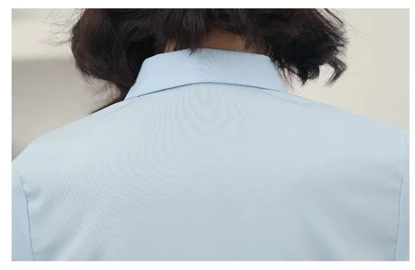 Elegant Long Sleeve Button-Up Blouse