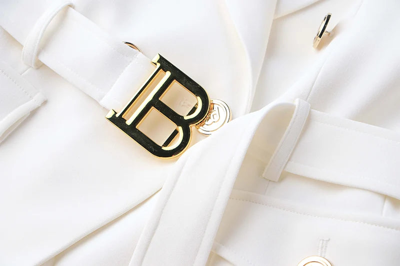 Women's Belted Pocket Blazer