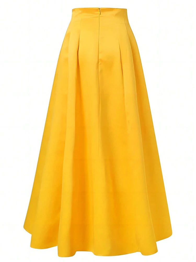 Elegant Satin Maxi Skirt
