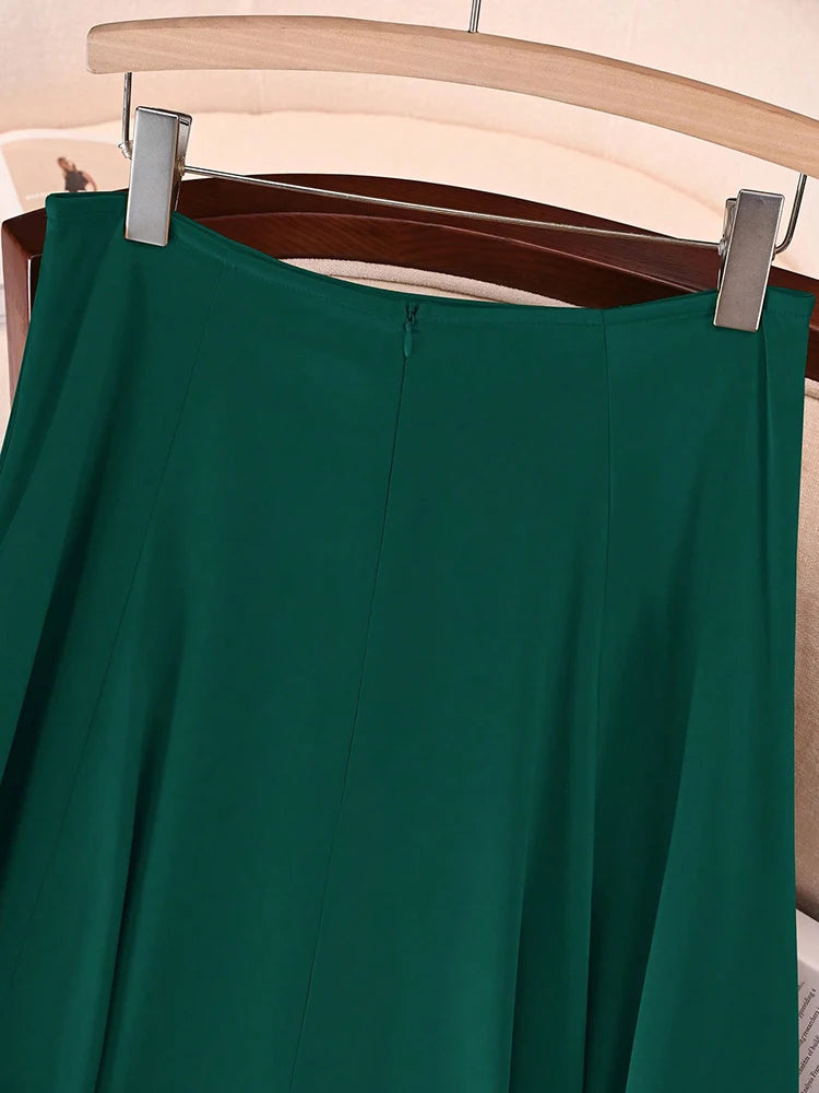 Elegant Satin Maxi Skirt