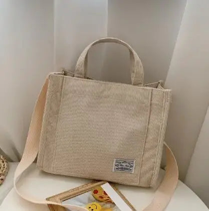 Corduroy Square Handbag