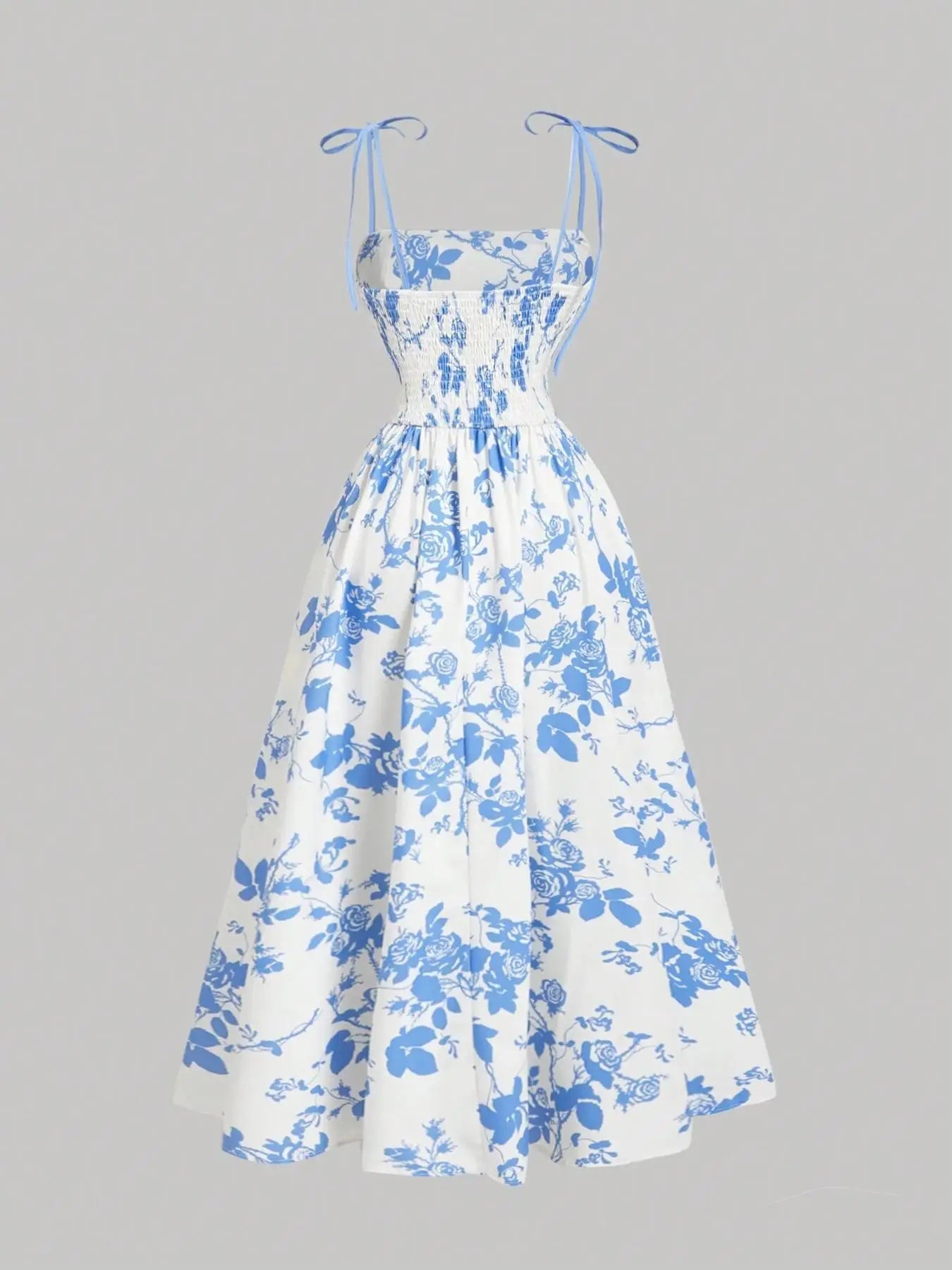 Elegant High-Waisted Spring Dress
