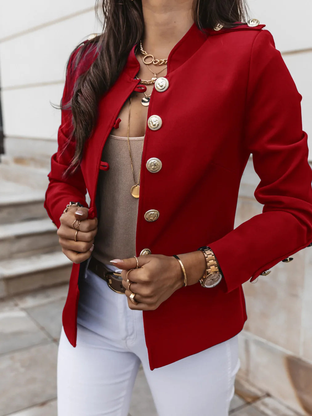 Slim Fit Women’s Button Blazer