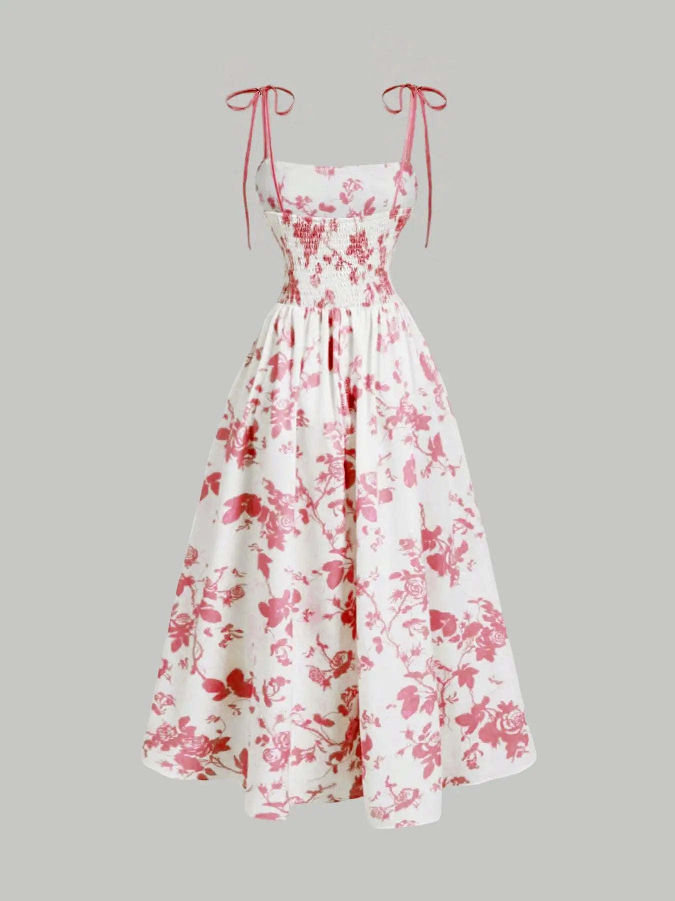 Elegant High-Waisted Spring Dress