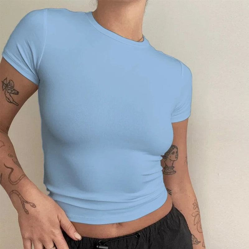 Slim Fit Knitted O-Neck Tee