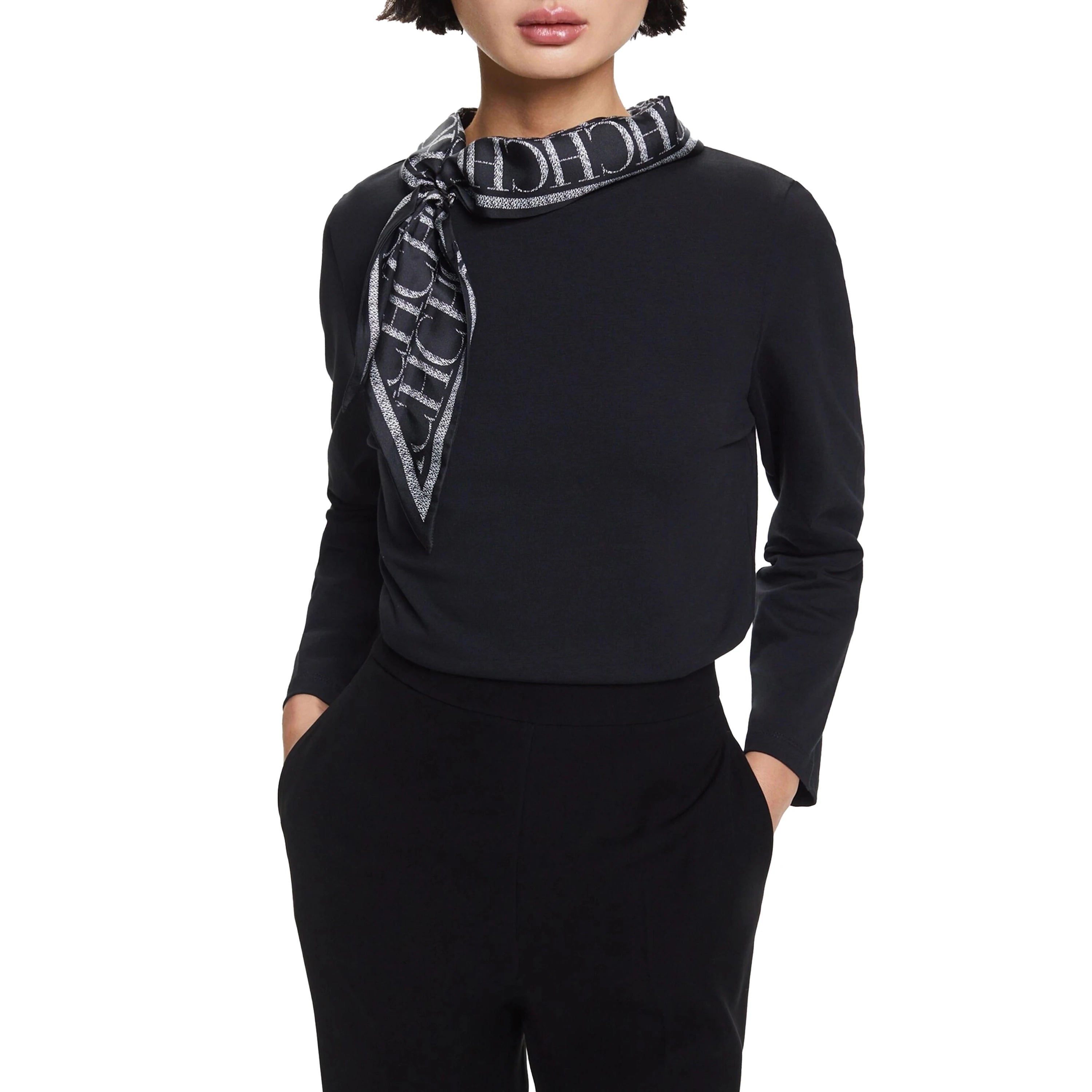 Vintage Bow Cotton Long Sleeve Top