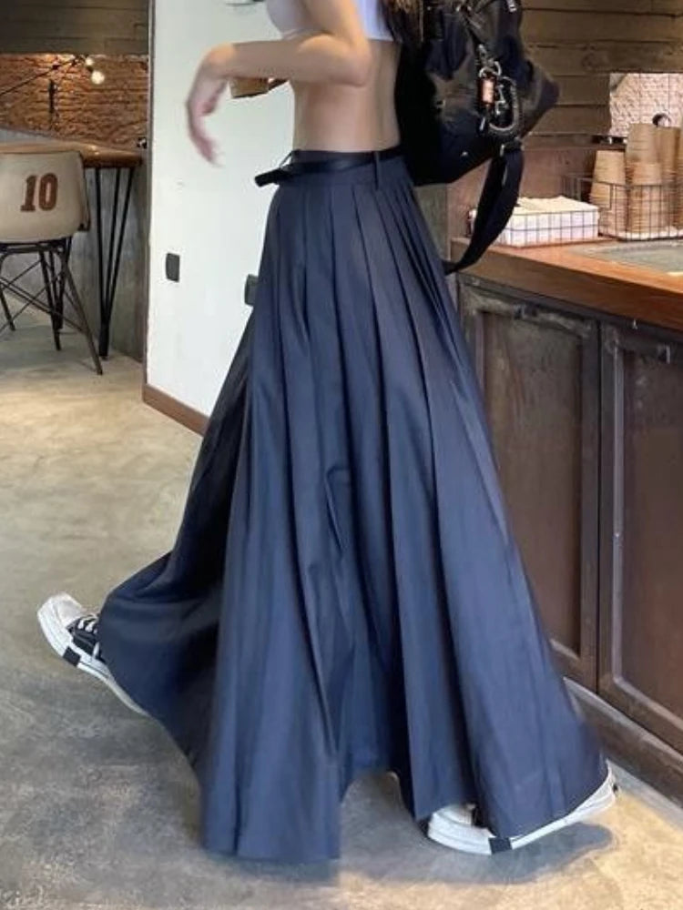 Classic Pleated Maxi Skirt
