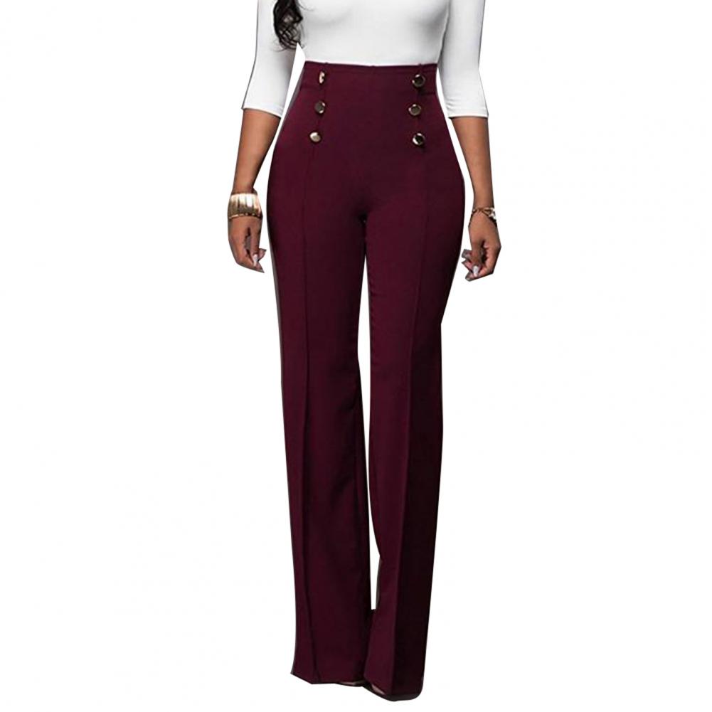 High Waist Wide-Leg Bell-Bottom Pants