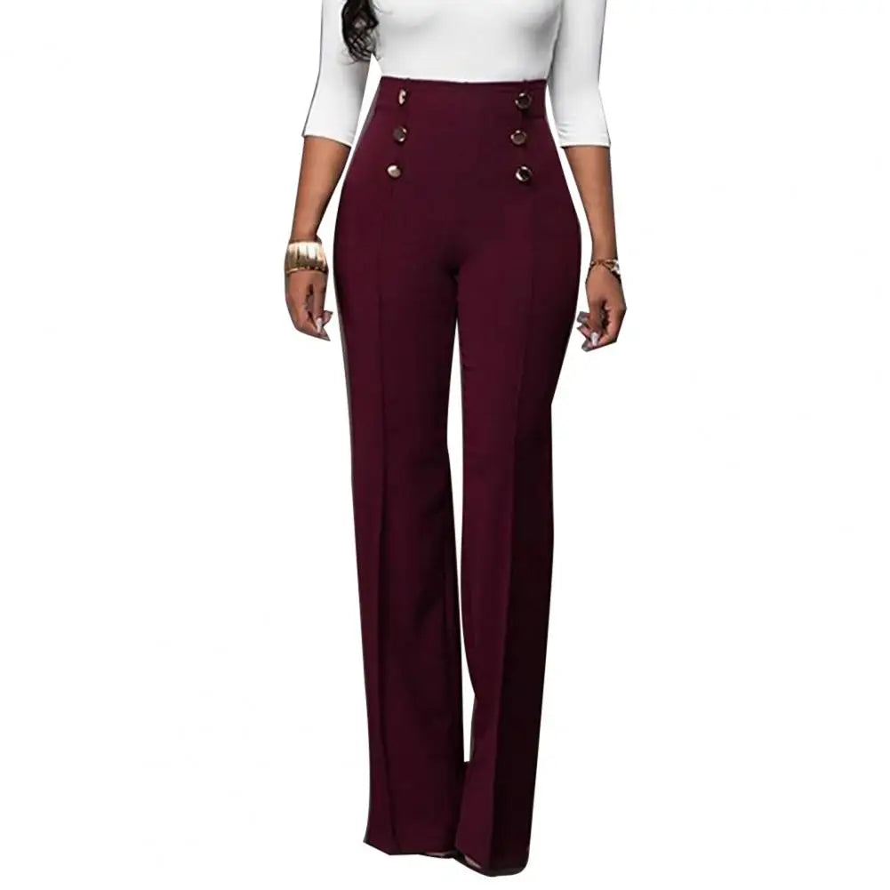 High Waist Wide-Leg Bell-Bottom Pants