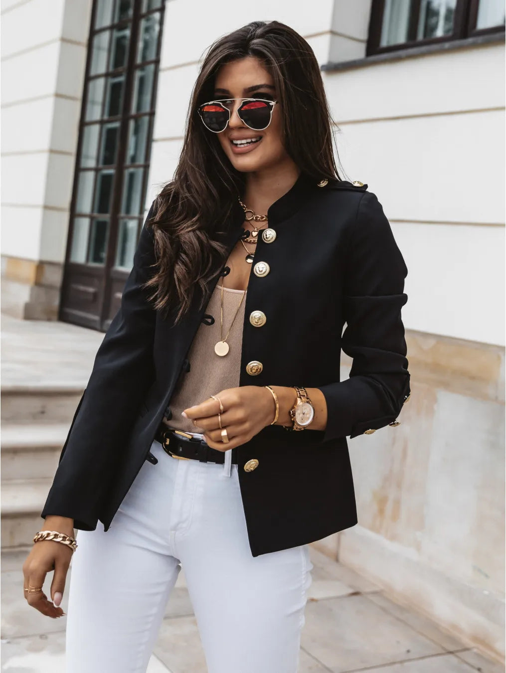 Slim Fit Women’s Button Blazer