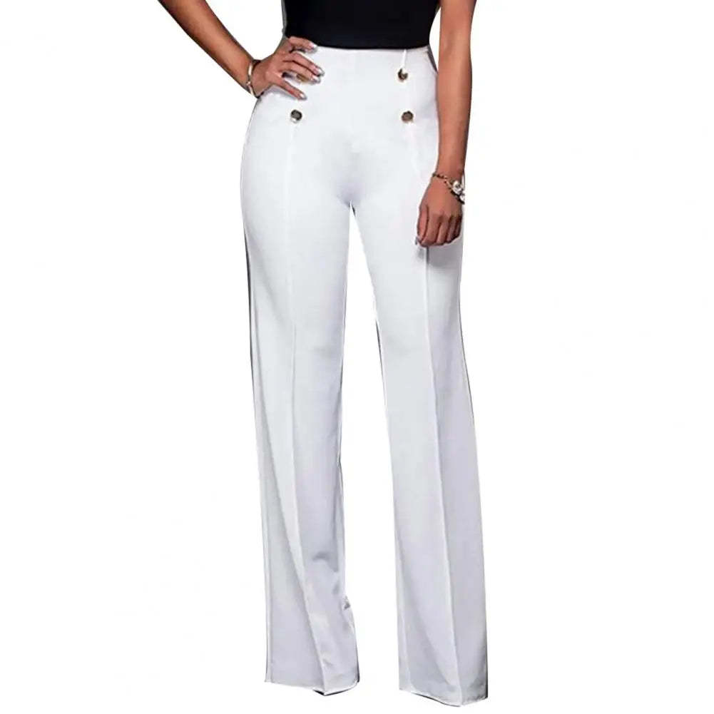 High Waist Wide-Leg Bell-Bottom Pants