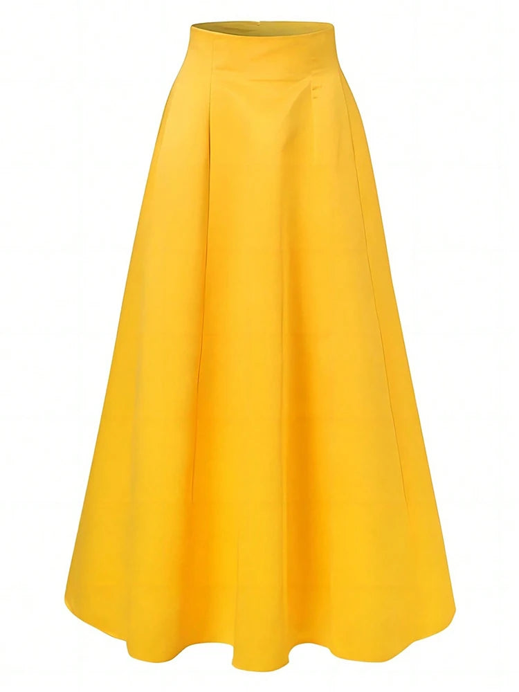 Elegant Satin Maxi Skirt