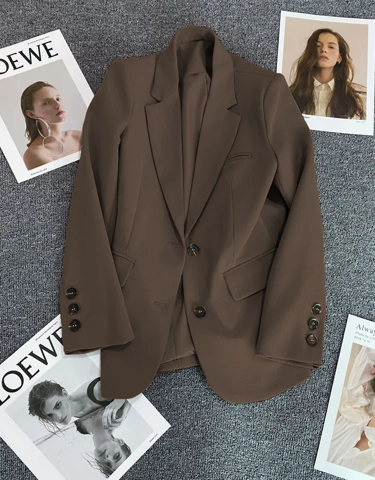 Classic Single-Button Women’s Blazer