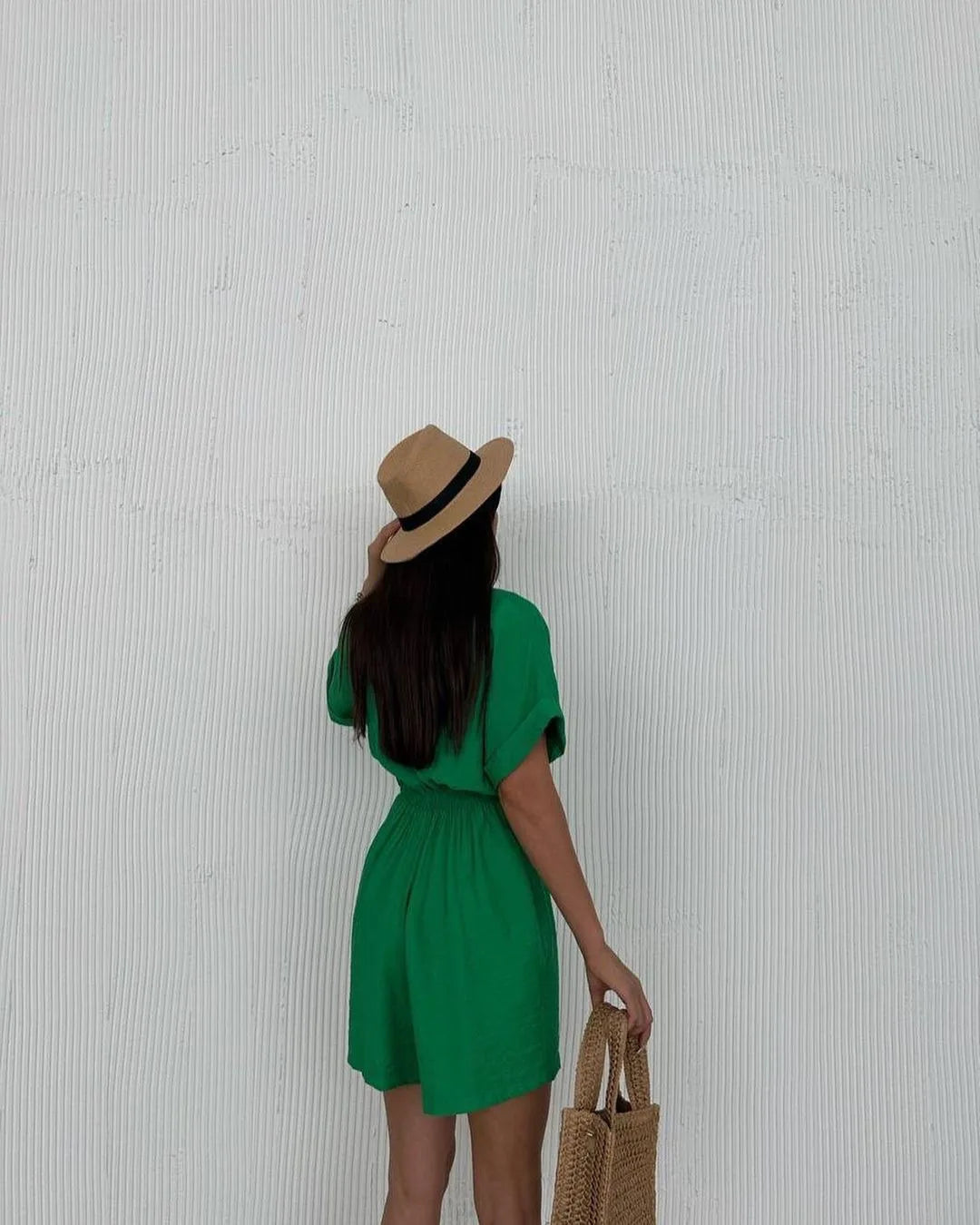 Casual Turn-Down Collar Summer Outfit