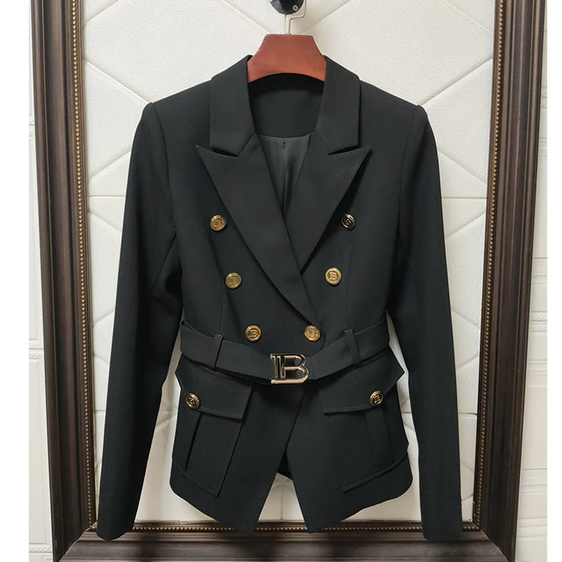 Women's Belted Pocket Blazer