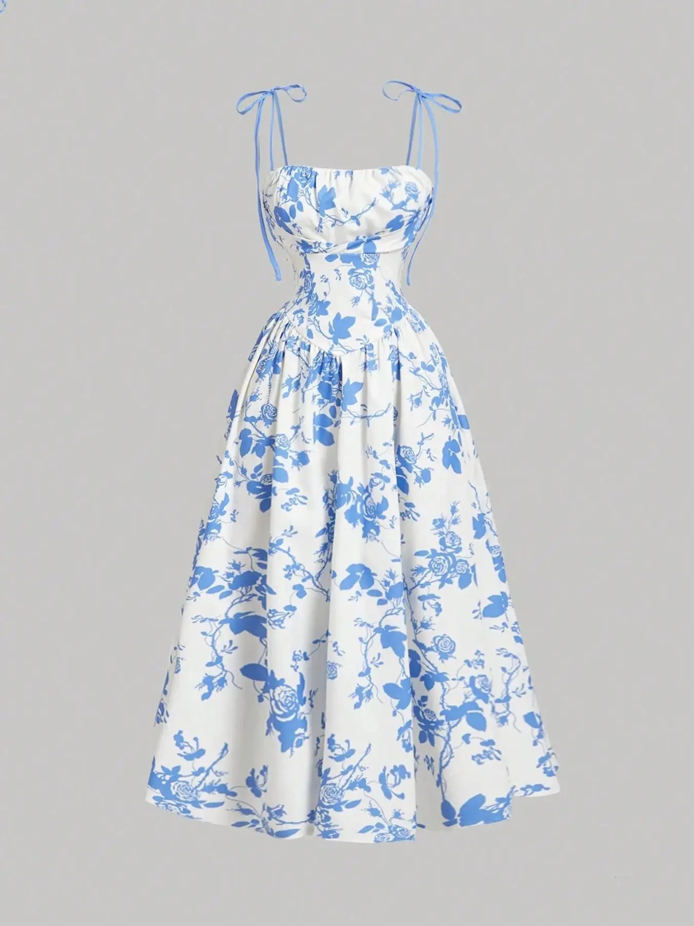 Elegant High-Waisted Spring Dress