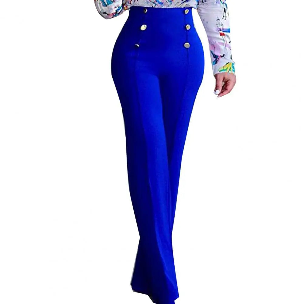 High Waist Wide-Leg Bell-Bottom Pants