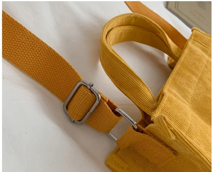 Corduroy Square Handbag