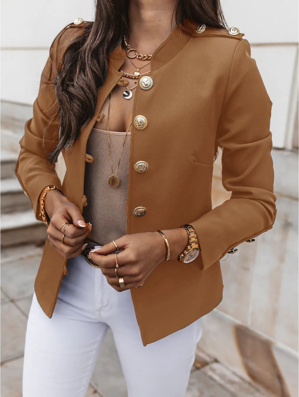 Slim Fit Women’s Button Blazer