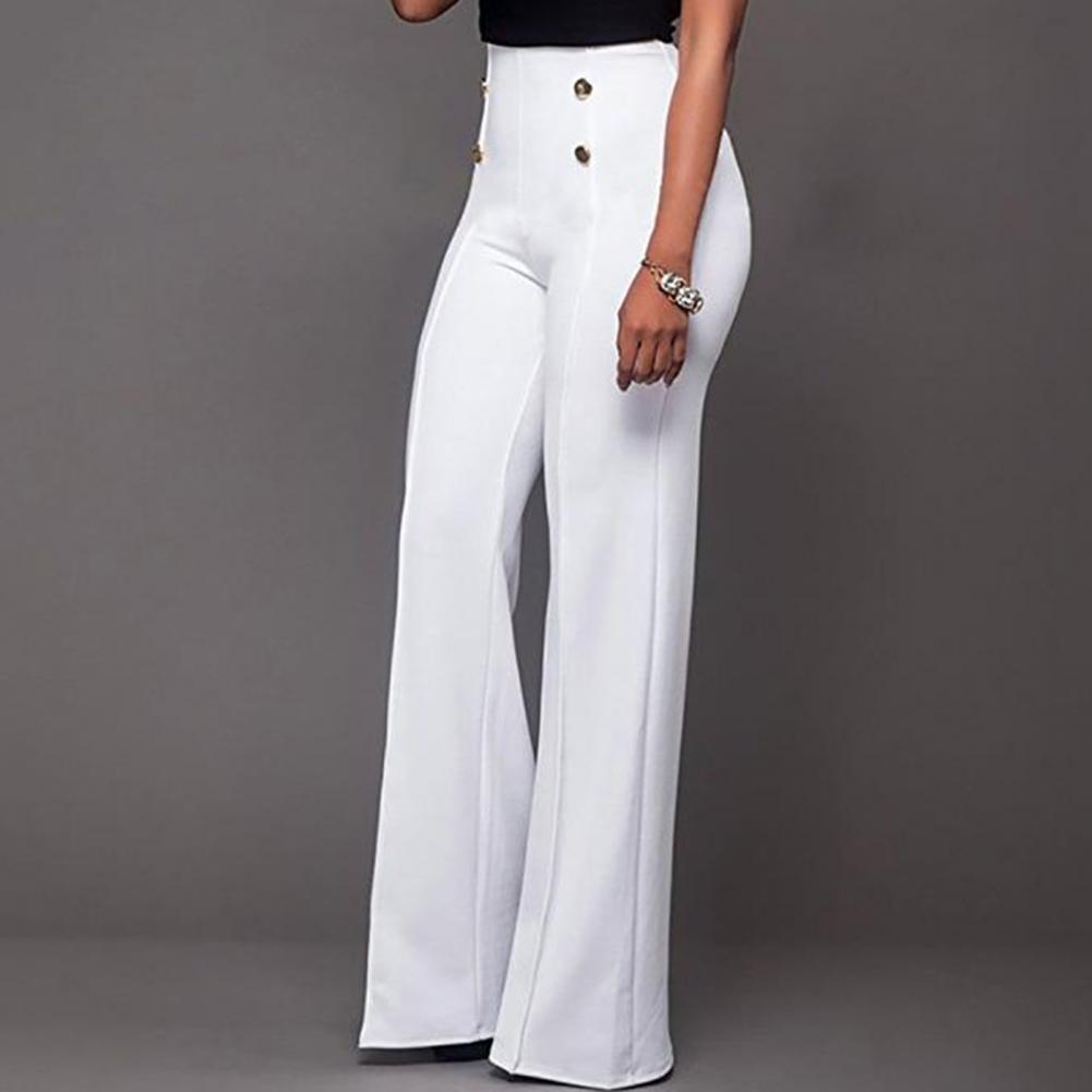High Waist Wide-Leg Bell-Bottom Pants