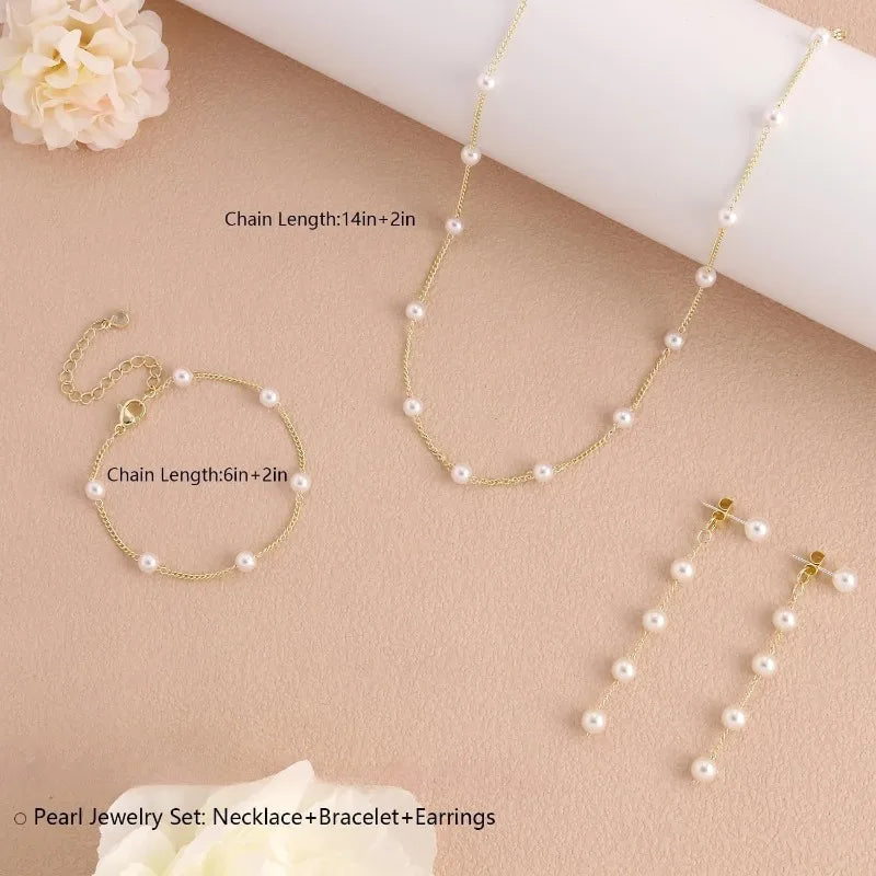 Women’s Dainty Gold & Silver Plated Jewelry Set
