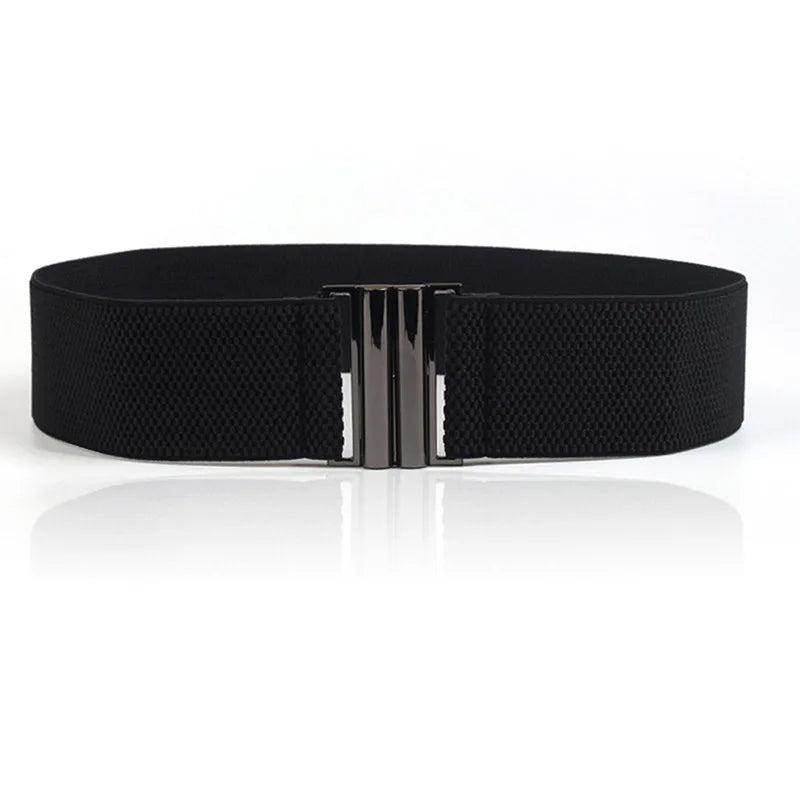 Women’s Elastic Wide Belt – Simple Waist Strap for Dresses & Coats