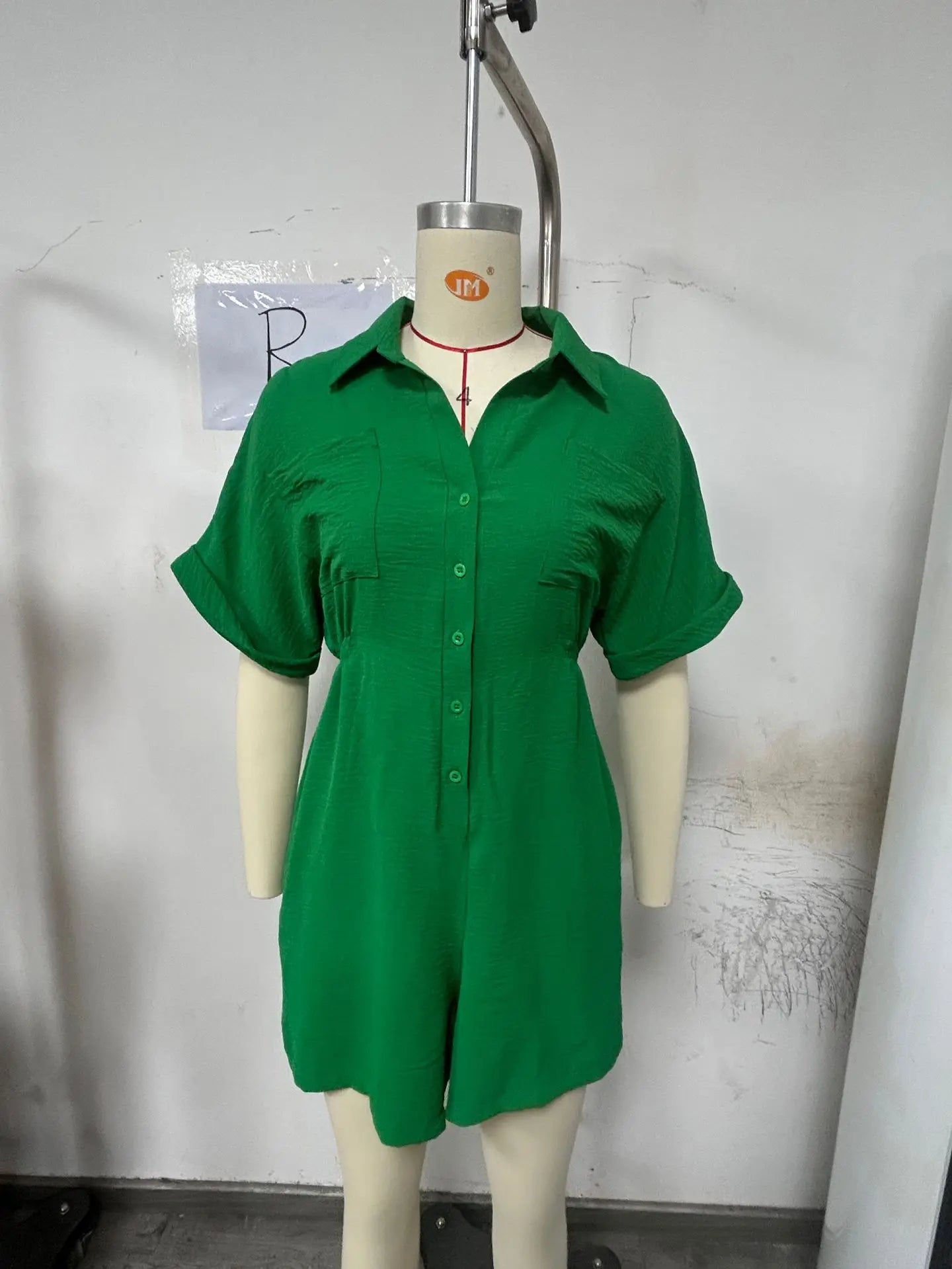 Casual Turn-Down Collar Summer Outfit