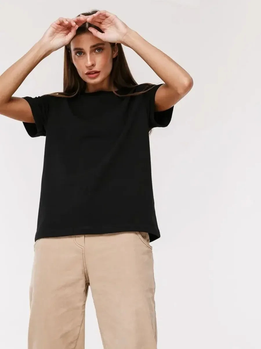 Cotton Summer Tee Short Sleeve Loose Top