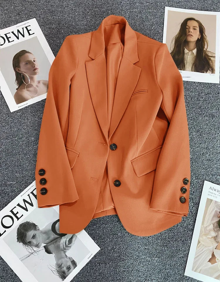 Classic Single-Button Women’s Blazer