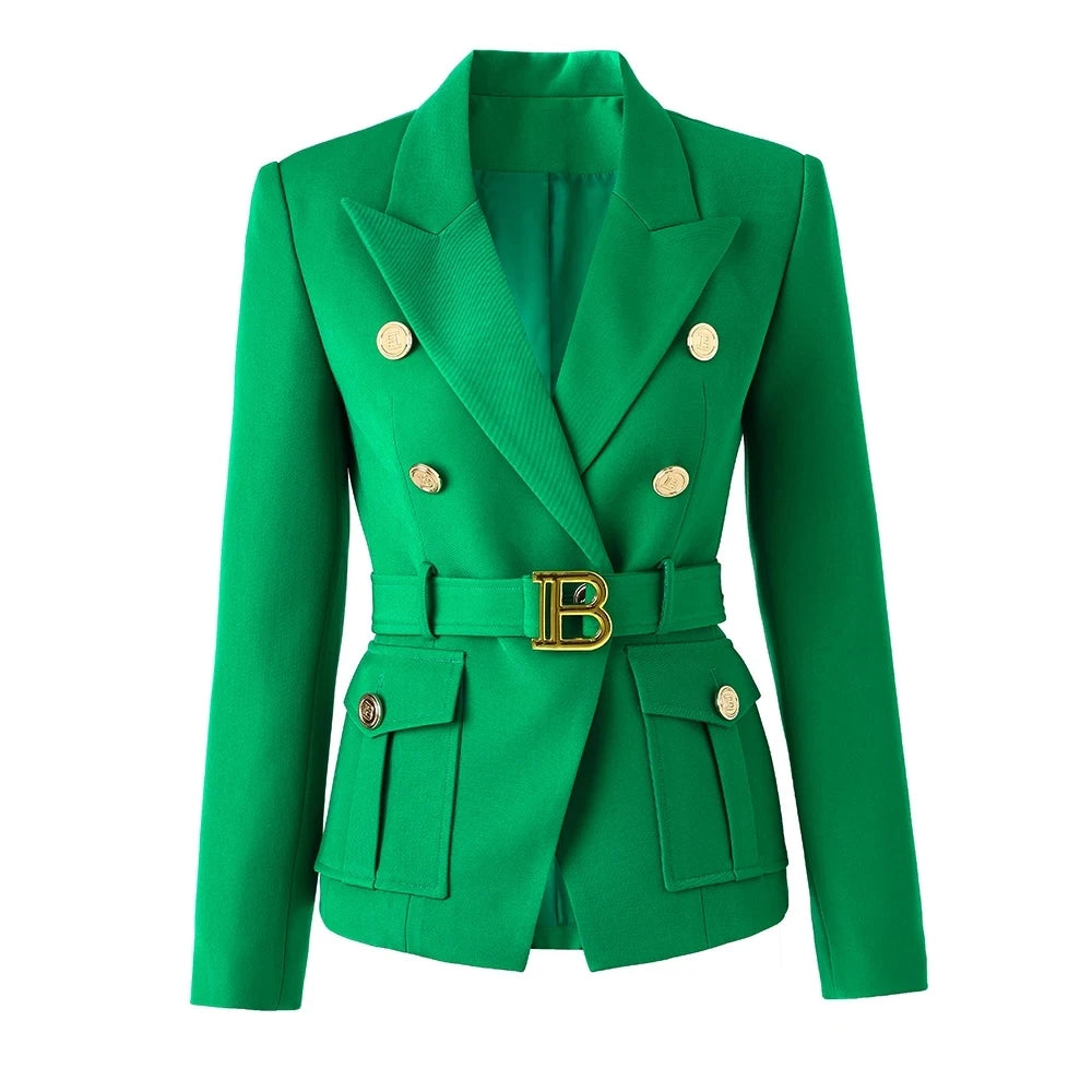 Women's Belted Pocket Blazer