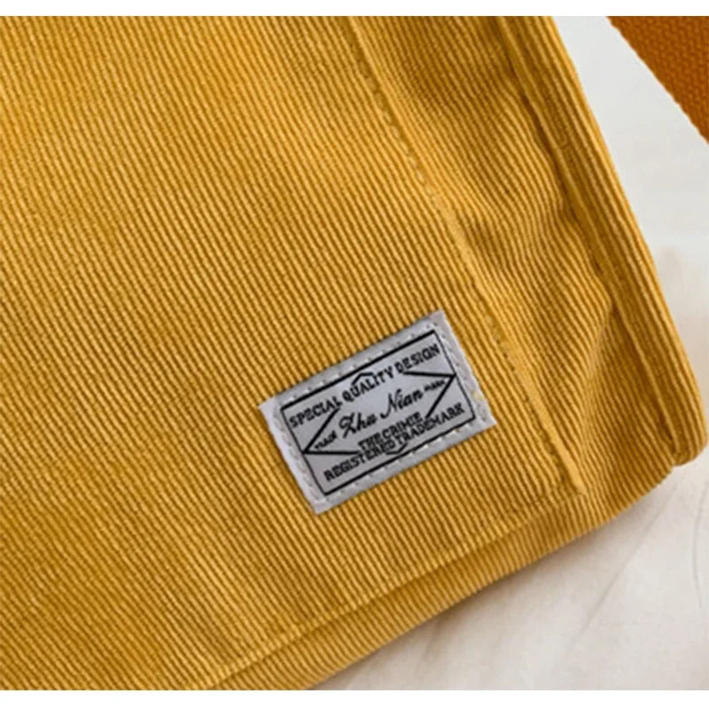 Corduroy Square Handbag