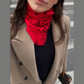 Fringed Paisley Square Scarf