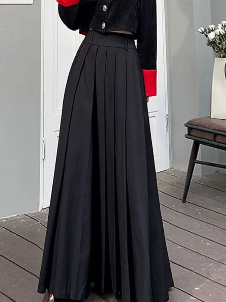Classic Pleated Maxi Skirt
