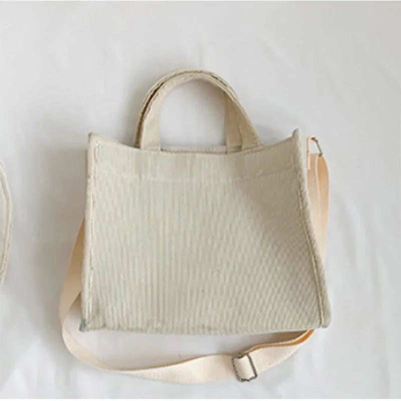 Corduroy Square Handbag