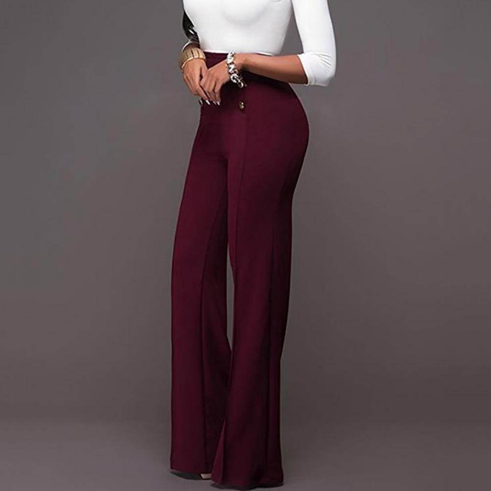 High Waist Wide-Leg Bell-Bottom Pants