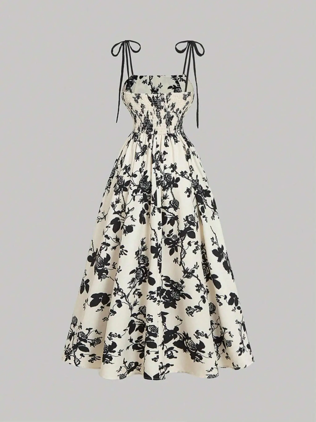 Elegant High-Waisted Spring Dress